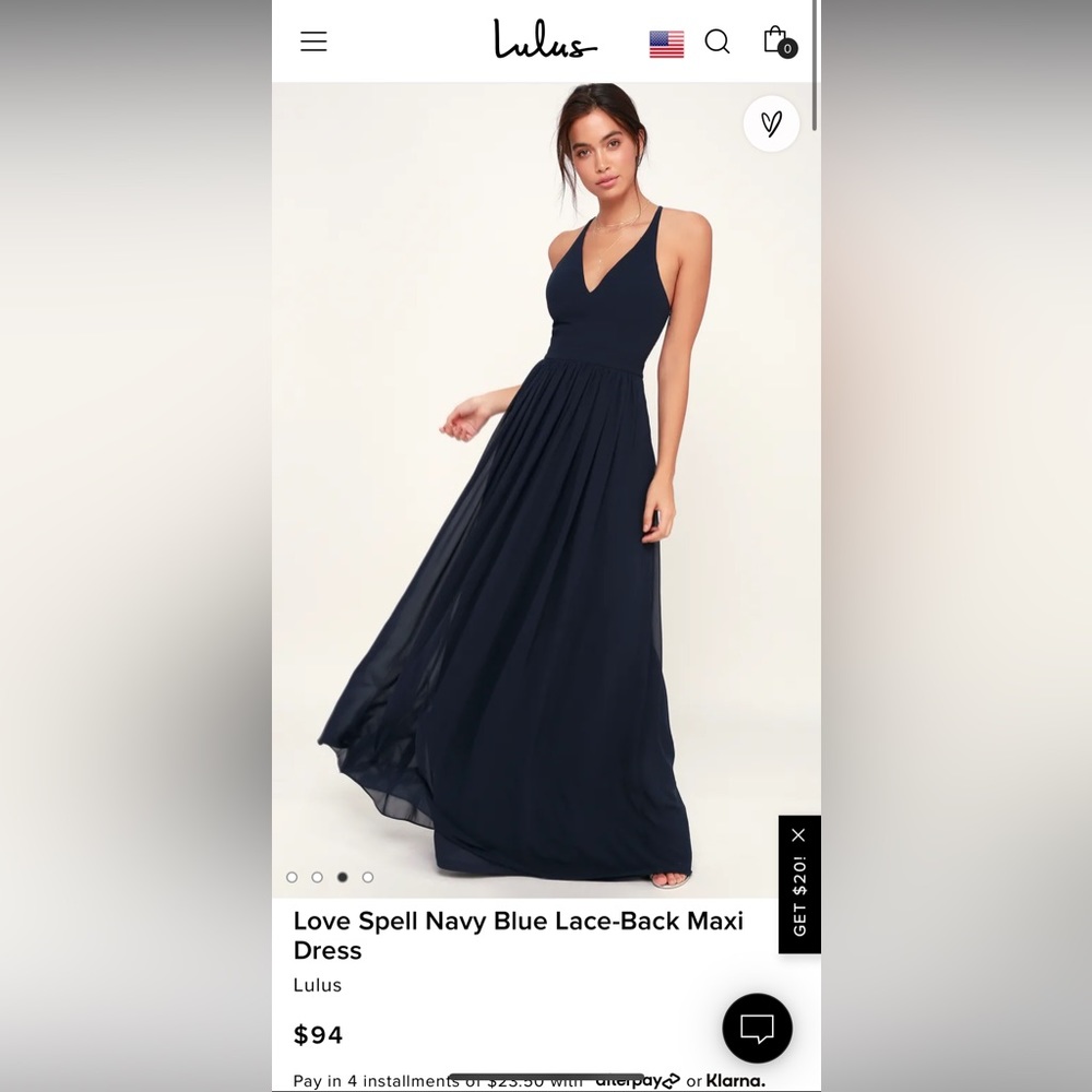 Lulu’s Navy Blue Maxi Dress